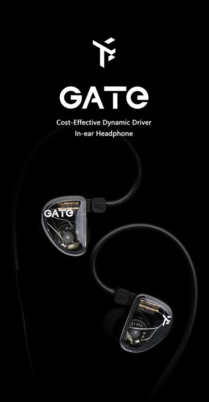 TRUTHEAR GATE Earphone Dynamic In-Ear Headphone with 0.78 2 pin Cable Gaming Earbuds