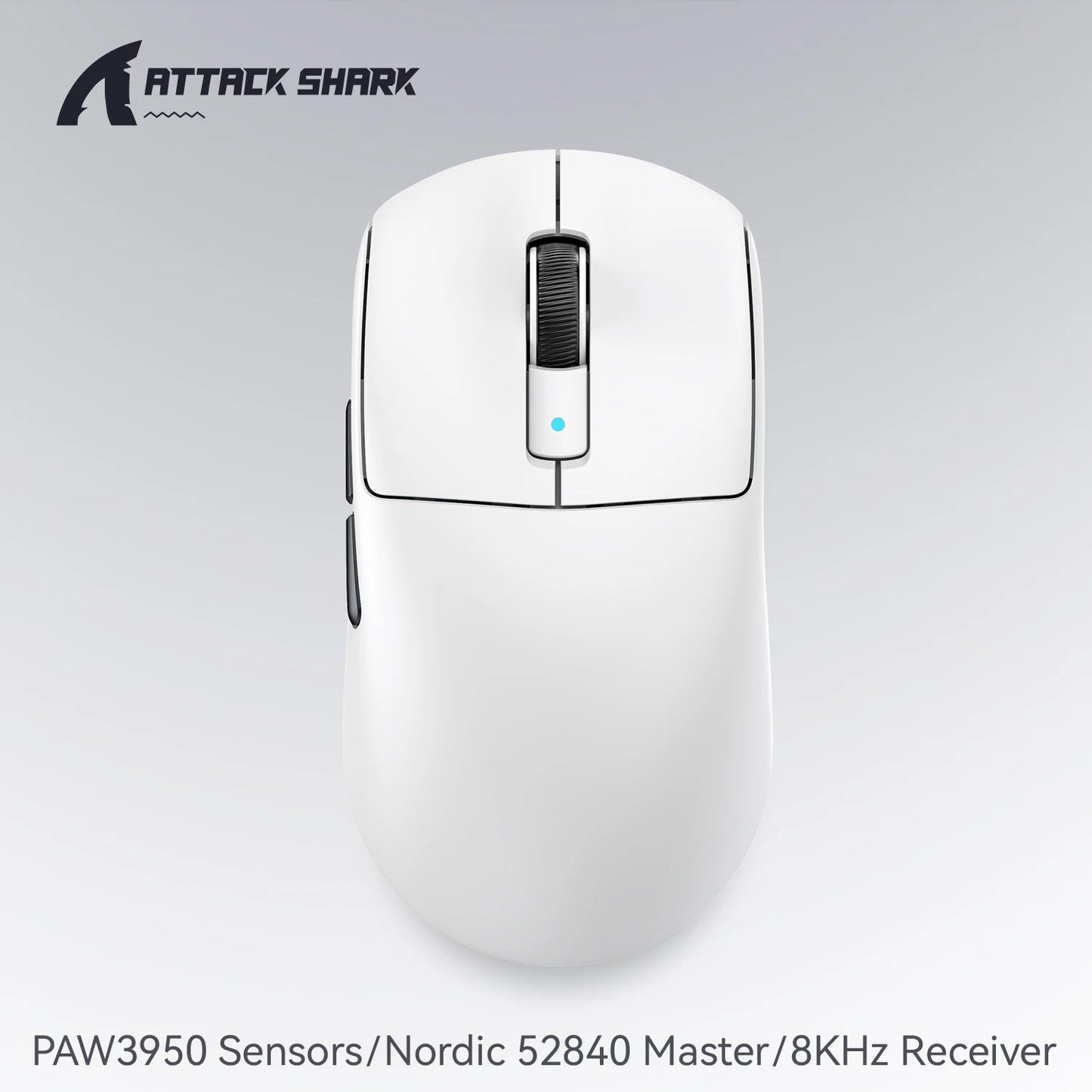 ATTACK SHARK R6 PAW3950MAX Wireless Gaming Mouse, 8Khz Polling, Ultralight 39g, Nordic 52840 MCU, Omron Optical Microswitches