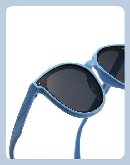 3-12 Years Kids Polarized Sunglasses Boys' Cool Girls Soft TPEE Frame Cat Eye Design Fashion Sun UV400 Protection Oval Glasses
