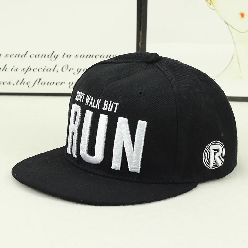 Men's Letter Embroidery Tide All-Match Flat Brim Baseball Cap Ladies Summer Hip-Hop Hat Outdoor Shade Adjustable Peaked Cap