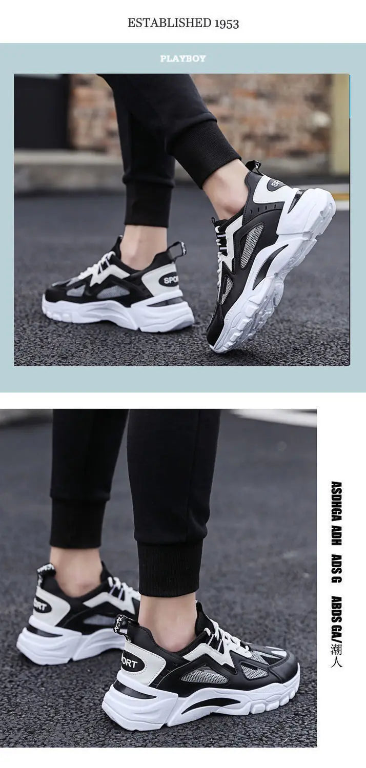 Nuevos zapatos casuales para hombre, para actividades al aire libre; zapatillas deportivas a la moda, ligeras, cómodas y transpirables.