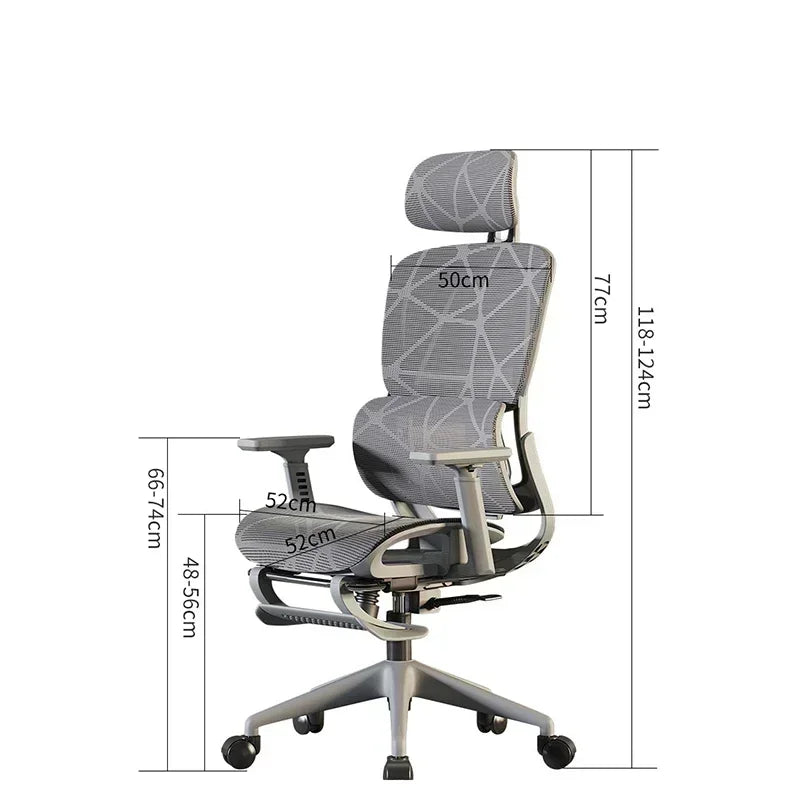 Gaming Chair Office Desk Ergonomic Computer Adjustable Armrests 3D Headrest Chair Lift Chair Back Can Tilt Back with Foot Pedals