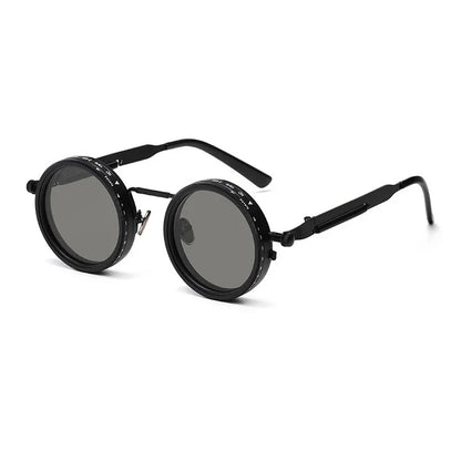Polarized Round Sunglasses Men ND9 Adjustable Dimming Sun Glasses Women Retro Punk Fishing Eyeglasses Outdoor Shades UV400