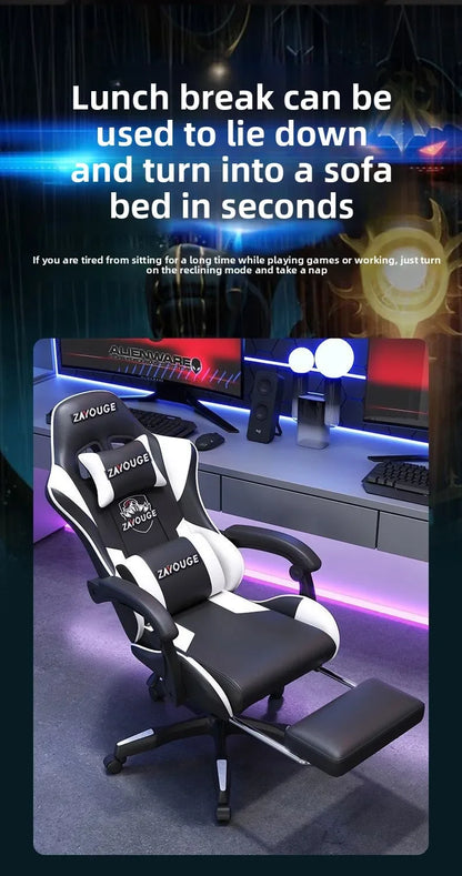 Sedia gaming ergonomica per home office, lunghe sessioni e streamer, regolabile, reclinabile, leggera e resistente