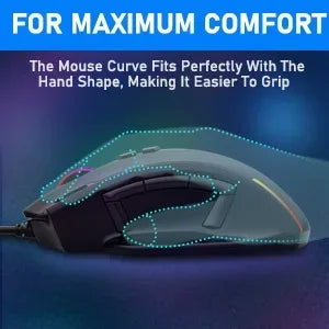 Mouse gaming cablato USB E-YOOSO X-41 Pro con retroilluminazione RGB, 12400 DPI, 11 pulsanti programmabili, mouse ergonomico per lavoro, computer, PC e laptop