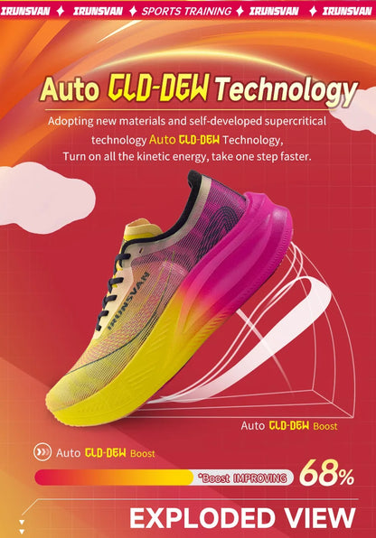 IRUNSVAN Original Carbon Plate Marathon Running Shoes Men Professional Stable Support Shock-Relief Ultra-Light Rebound Sneakers