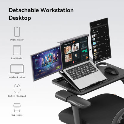 NEWTRAL NT001 Ergonomic Office Chair with Auto-Following Lumbar Support, 3 Recline Angles, Adjustable Backrest Armrest Headrest