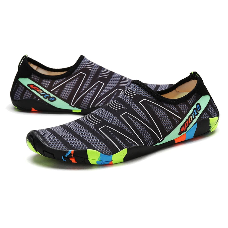 Scarpe da acqua ad asciugatura rapida per spiaggia, unisex, pantofole aqua da nuoto barefoot, scarpe da surf e risalita del fiume, calze outdoor leggere estive