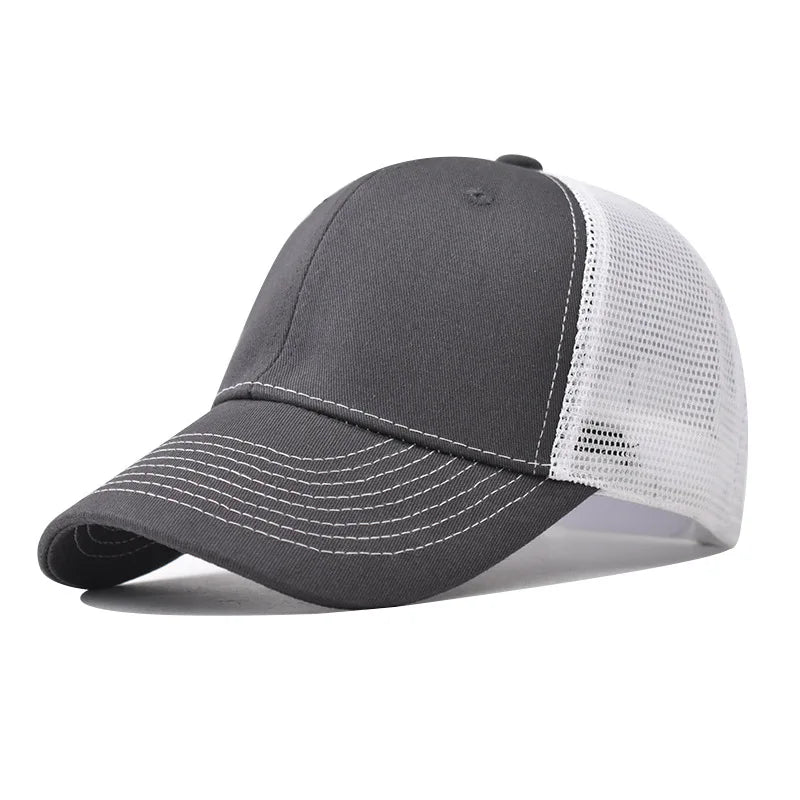 Baseball Cap Adult Net cap Shallow curved eaves Hat Unisex Summer hat Breathable hat shade Spring Autumn Cap Hip Hop Fitted Cap