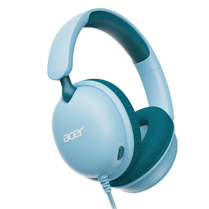 Casque pour enfants Acer OHW355 avec cordon pour l'école, casque filaire stéréo pliable avec prise jack 3,5 mm, limite de volume 74/85 dB