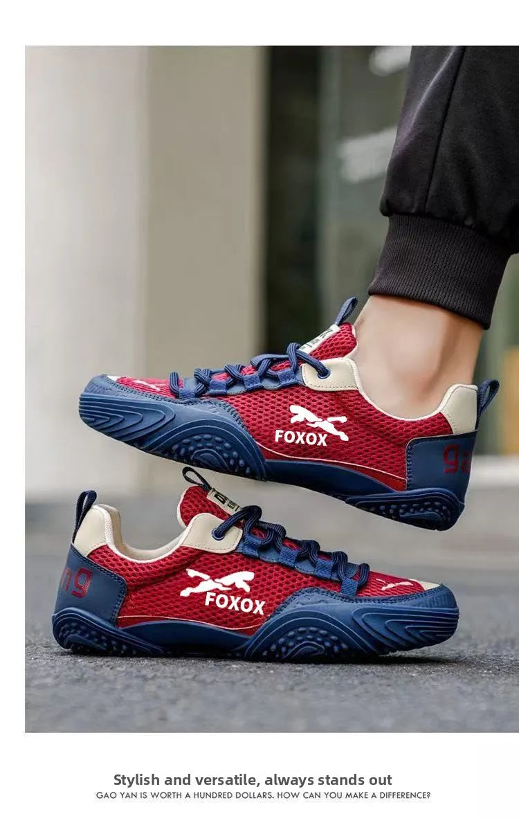 Zapatillas de running para hombre transpirables con parte superior de malla ligera, suela suave y cómoda, calzado deportivo casual de verano a la moda