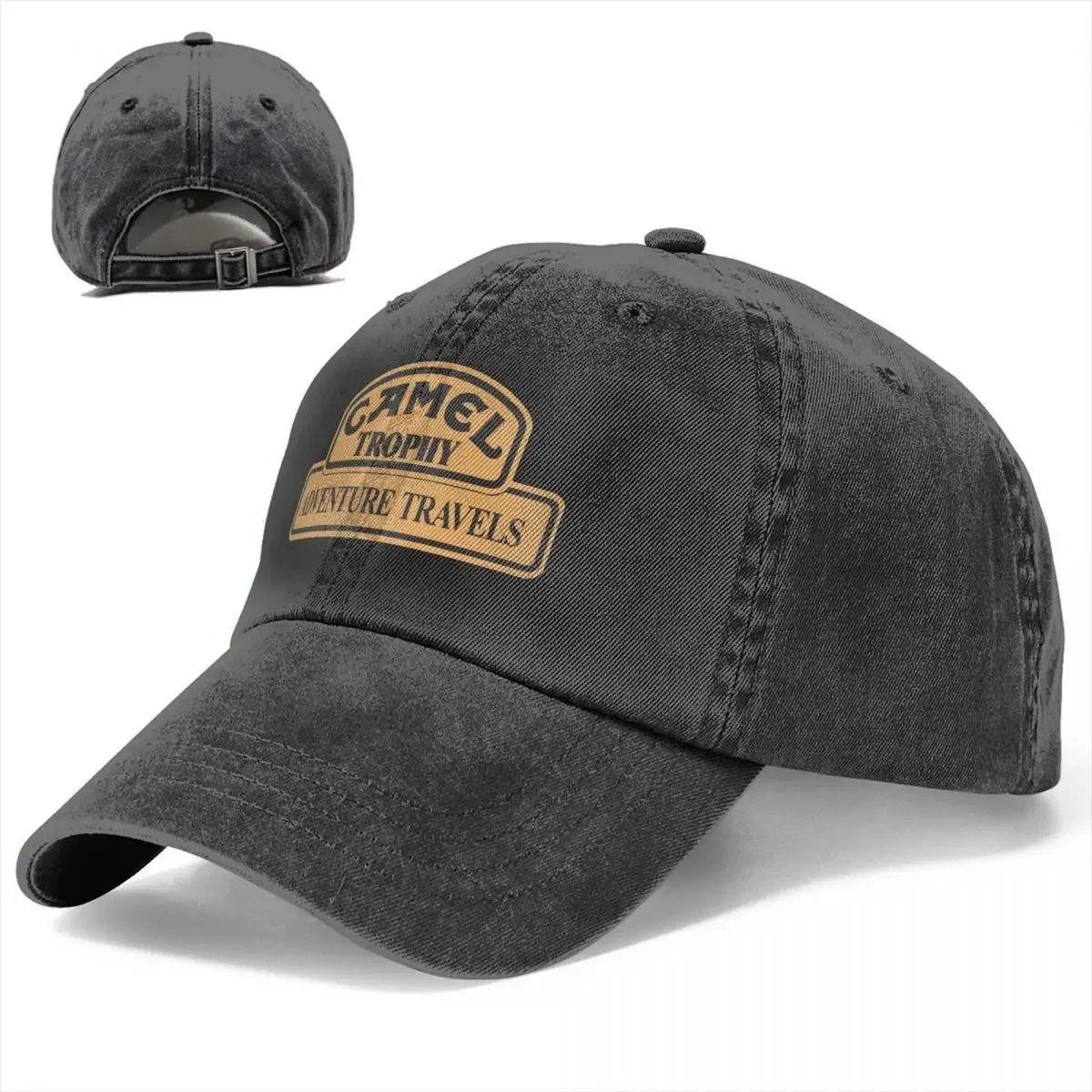 Retro Camel Trophy Racing baseballkasket til mænd og kvinder i distressed denim, snapback-kasket til udendørs brug om sommeren, ustruktureret blød kasket