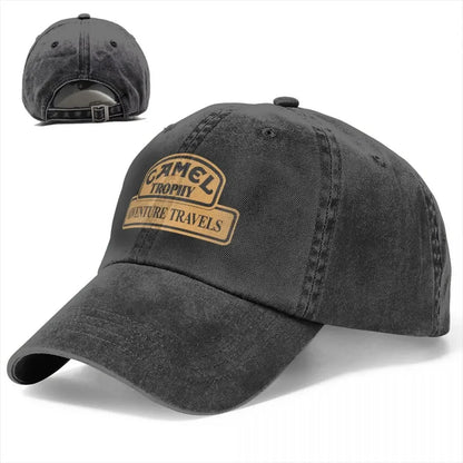 Retro Camel Trophy Racing baseballkasket til mænd og kvinder i distressed denim, snapback-kasket til udendørs brug om sommeren, ustruktureret blød kasket