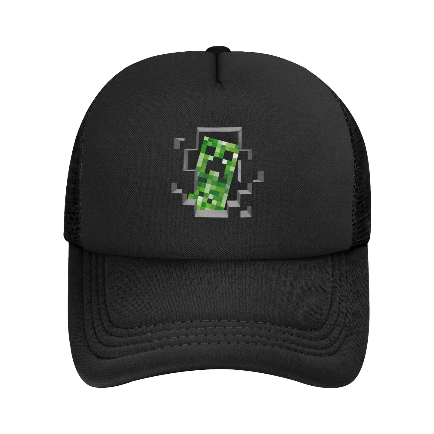 Adult Creepers Zombie Hostile Mob Character Trucker Cap Mesh Baseball Caps Polyester Hat Sun Caps Adjustable Golf Hats Summer