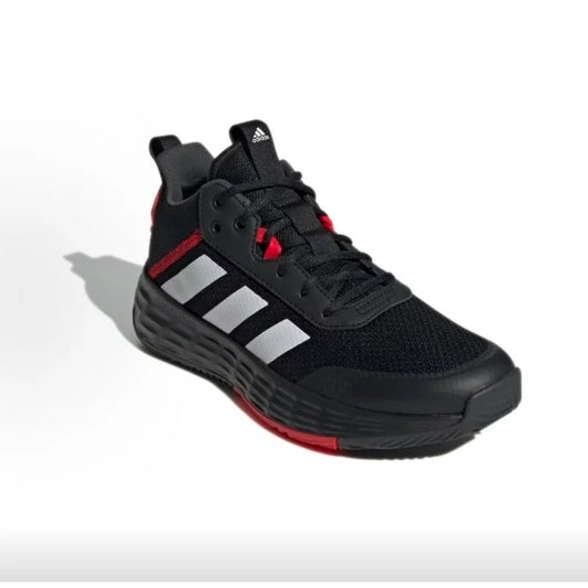 Chaussures de basketball adidas OwnTheGame pour hommes, noir, blanc, rouge, H00471