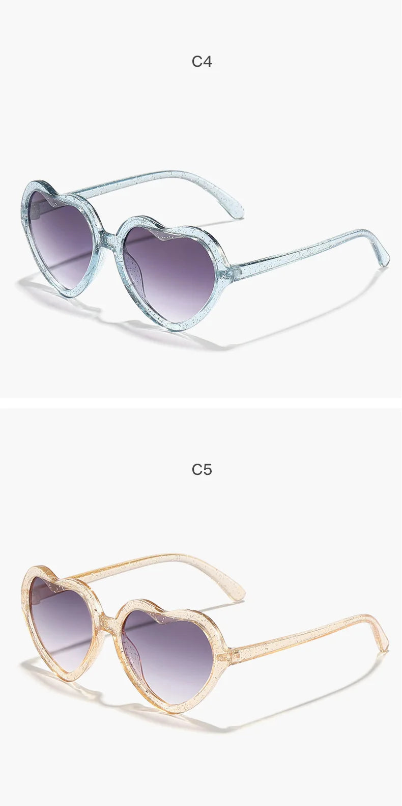 Stylish Kids rose pink Heart Sunglasses UV400 Protection Adjustable Frame for Boys Girls Baby Toddler 0-12 Years eyewear
