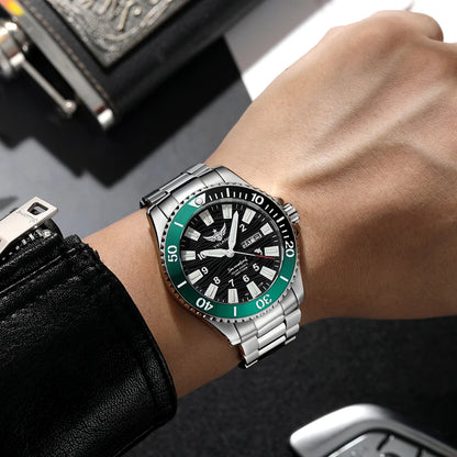 Yelang V1217 42mm Japan Eco-Drive Solar Watch Men's Watch 300M Diver Watch  30ATM Professional Waterproof  Sapphire Luminous