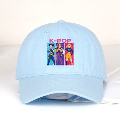 K-POP Girl Group Cartoon Baseball Cap Men Women Casual Adjustable Vintage Dad Hat Y2K Kpop Fan Sun Hat