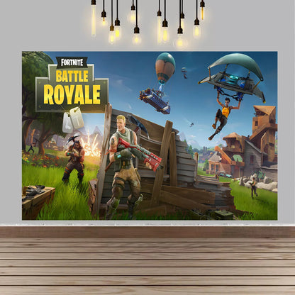 F-fortniteds Backdrop Poste  Boy Birthday Party Banner Kids  Birthday Cake Table Decor Party Supplies Photography Props Gift
