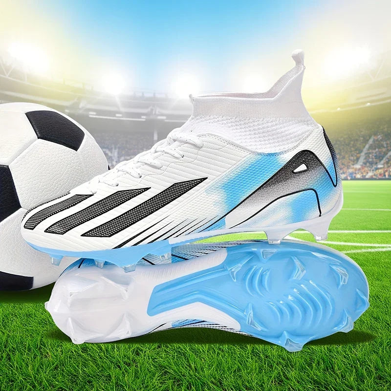 Chuteiras de futebol para homem e rapaz, ultraleves, profissionais, antiderrapantes e confortáveis, para treino e jogo em relva
