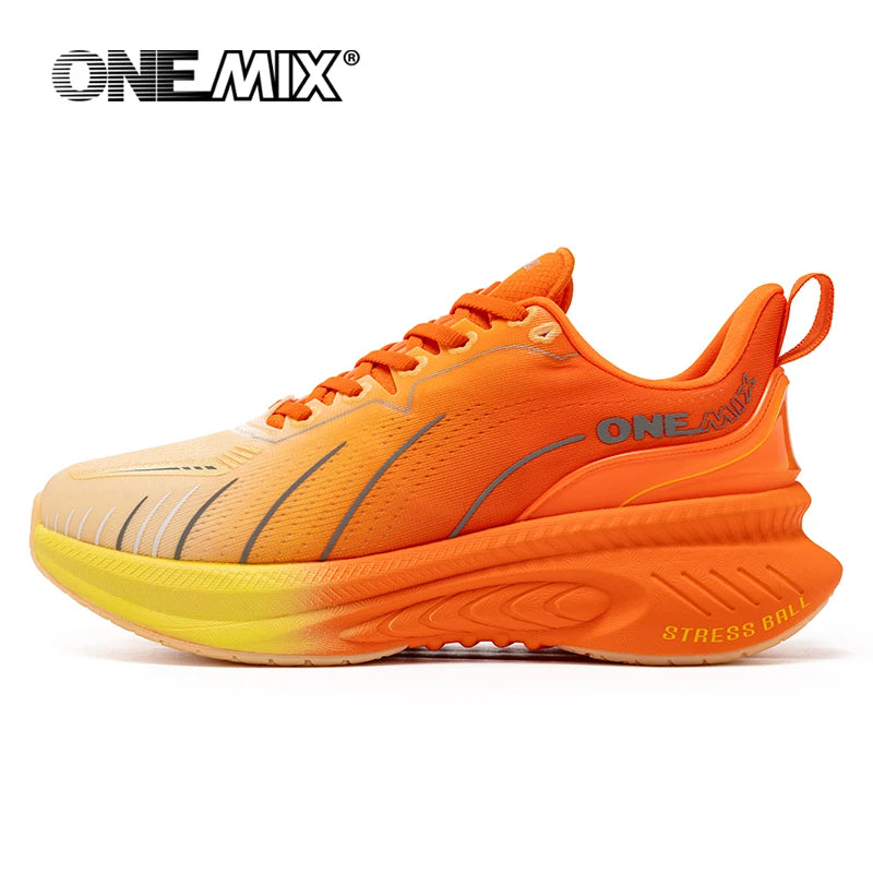 Zapatillas de running ONEMIX White Road para hombre con amortiguación de aire, deportivas de exterior, zapatillas de entrenamiento masculinas de verano para jogging, calzado para mujer