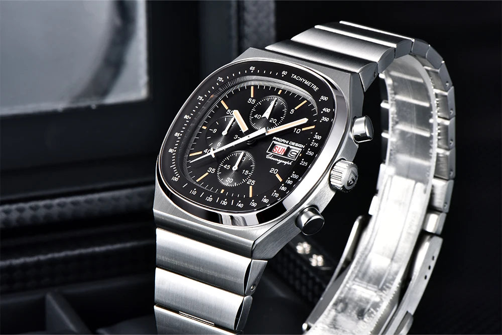 PAGANI DESIGN New 40mm Men‘s Quartz Watches Japan Miyota Movement Sapphire Stainless Waterproof Luminous reloj hombre PD1819