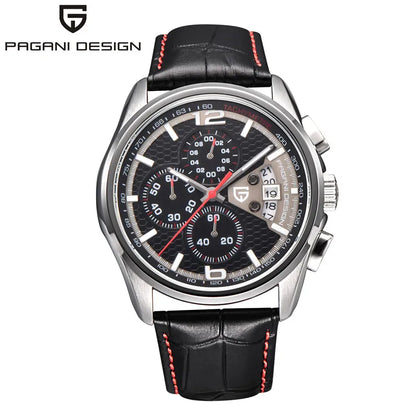 Orologio cronografo PAGANI DESIGN da uomo al quarzo multifunzione, stile militare da pilota