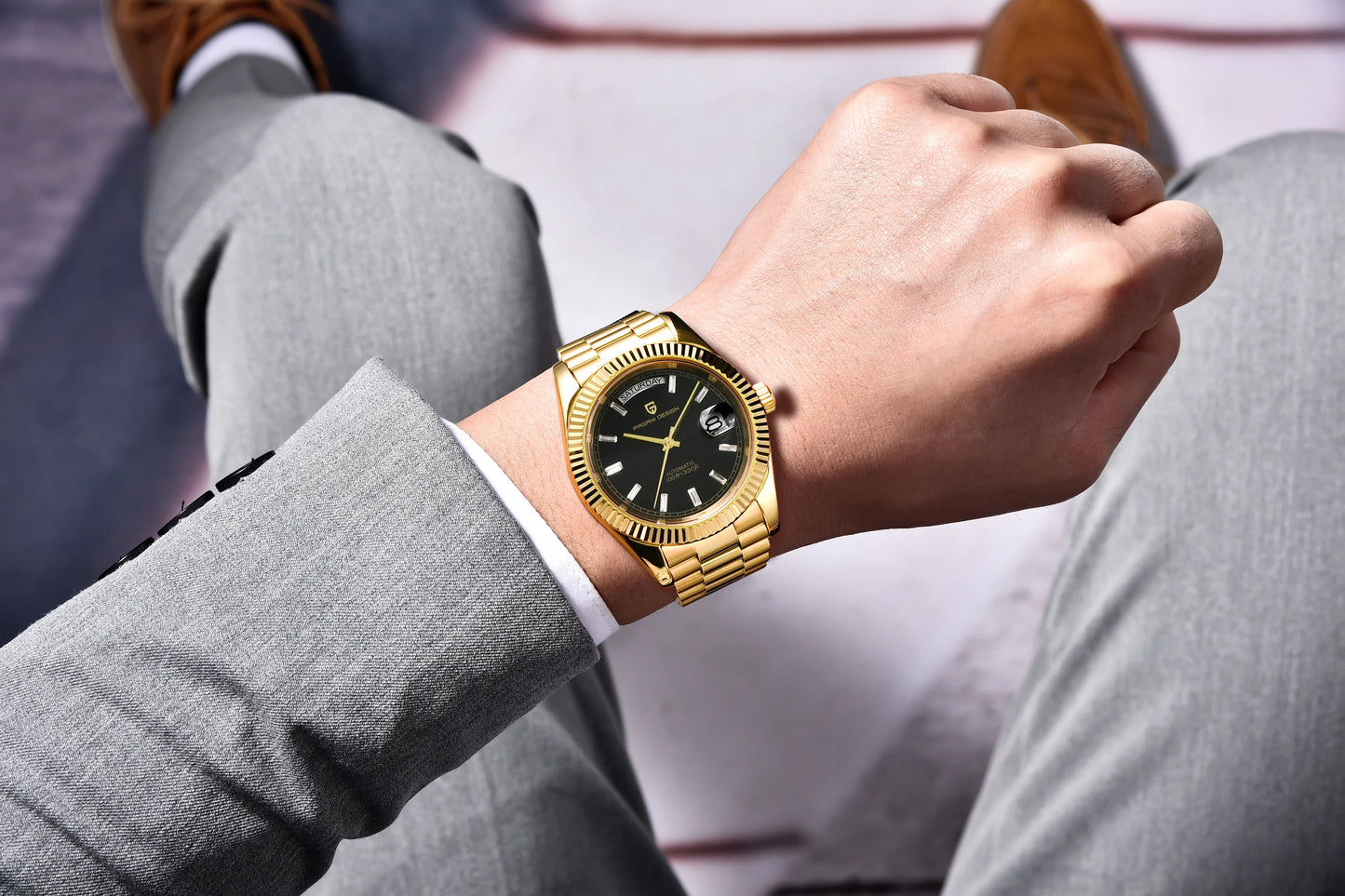 PAGANI DESIGN 2025 New Date Week 40MM Men's Watches Brand Luxury Gold Automatic Watch Men Waterproof Mechanical Wrist watch Men