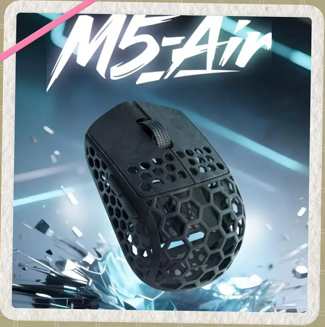 Darmoshark M5 Air Forged Carbon Fiber Gaming Mouse Wireless 8K Macro Mouse 30KDPI Finger Grip Small Hand Mice 30g Lightweight