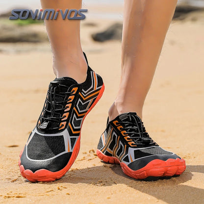Green Water Shoes For Men Aqua Upstream Shoes New Breathable Mesh Beach Sandals Summer Sport Shoes Women Swimming Shoes Slippers