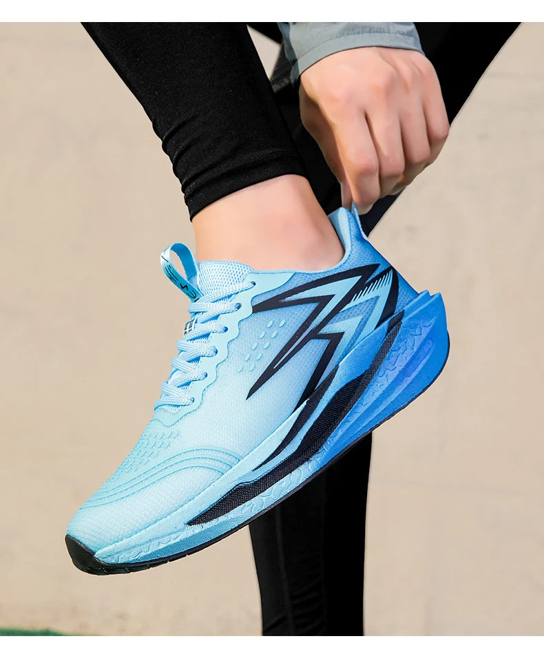Ténis de Corrida NOVOS com Placa de Carbono para Maratona, Homem e Mulher, Desportivos, Respiráveis, Leves, Confortáveis, Antiderrapantes e Casuais