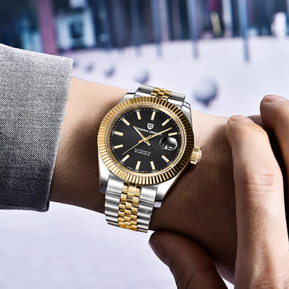 Orologi PAGANI DESIGN 2026 nuovi, meccanici di lusso oro e argento da uomo, in acciaio inossidabile, vetro zaffiro, automatici
