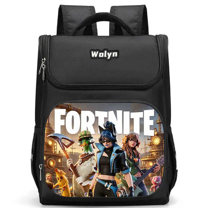 School Backpack With Multi Compartment, Large Cartoon Fortnite School Bags For Boys & Girls, Durable Child Backpack For Ages 5-10