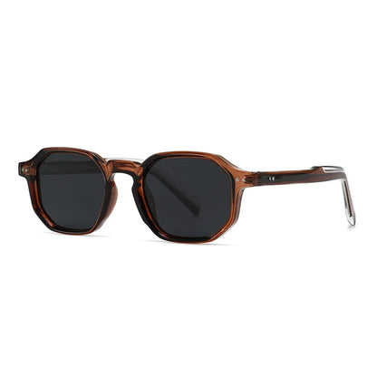 SHAUNA New Polygon Square Men Polarized Sunglasses Retro Rivets Women Blue Green Shades UV400