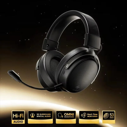 Nouveau casque de jeu sans fil ATK N9, écouteurs à quatre modes avec haut-parleur dynamique de 53 mm, son spatial 3D, casque audio Hi-Fi, cadeau.