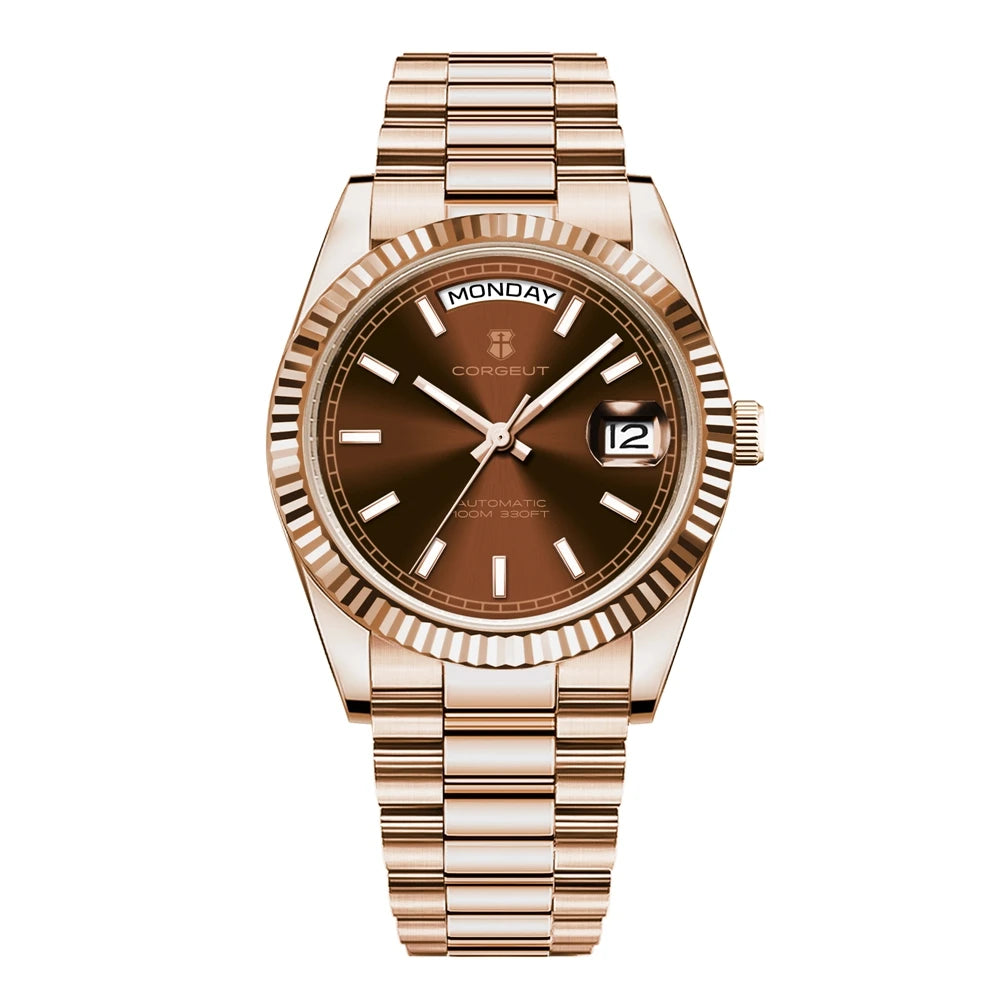 Orologio da uomo Corgeut Luxury 36MM ST1644 automatico meccanico con zaffiro, Relógio Masculino 10BAR, day, swim e dress watch