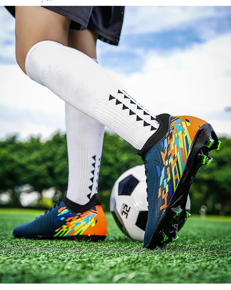 Casual Comfortable Men's Sports Shoes Soccer Shoes Men Anti-slip Outdoor Grass Training Breathable Lace-up Football Boots