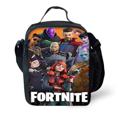 Hot Game Design Child Backpacks F-FortniteS Lunch Bag Pencil Case, Pupil Large Capacity School Bags for Boys and Girls, Best Gift