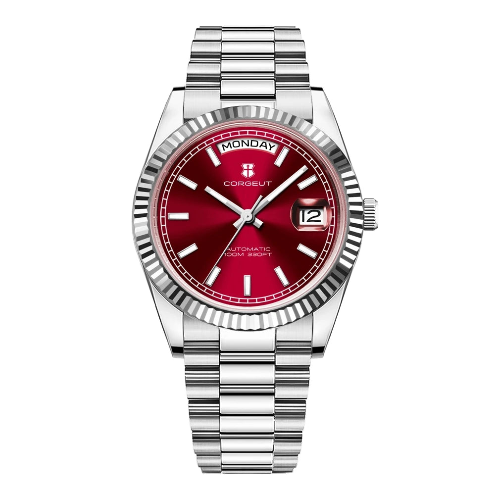 Orologio da uomo Corgeut Luxury 36MM ST1644 automatico meccanico con zaffiro, Relógio Masculino 10BAR, day, swim e dress watch