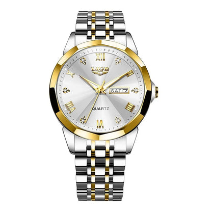 Reloj de pulsera de cuarzo para mujer LIGE: elegante y lujoso, con indicador de fecha y día de la semana. Reloj sencillo y resistente al agua, ideal como regalo para mujer.