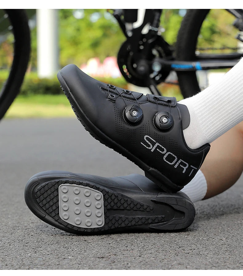 Ultra-Light Cycling Shoes, Breathable and Lightweight, SPD-Compatible Hard Soles for Road Mountain Bike Competition Training