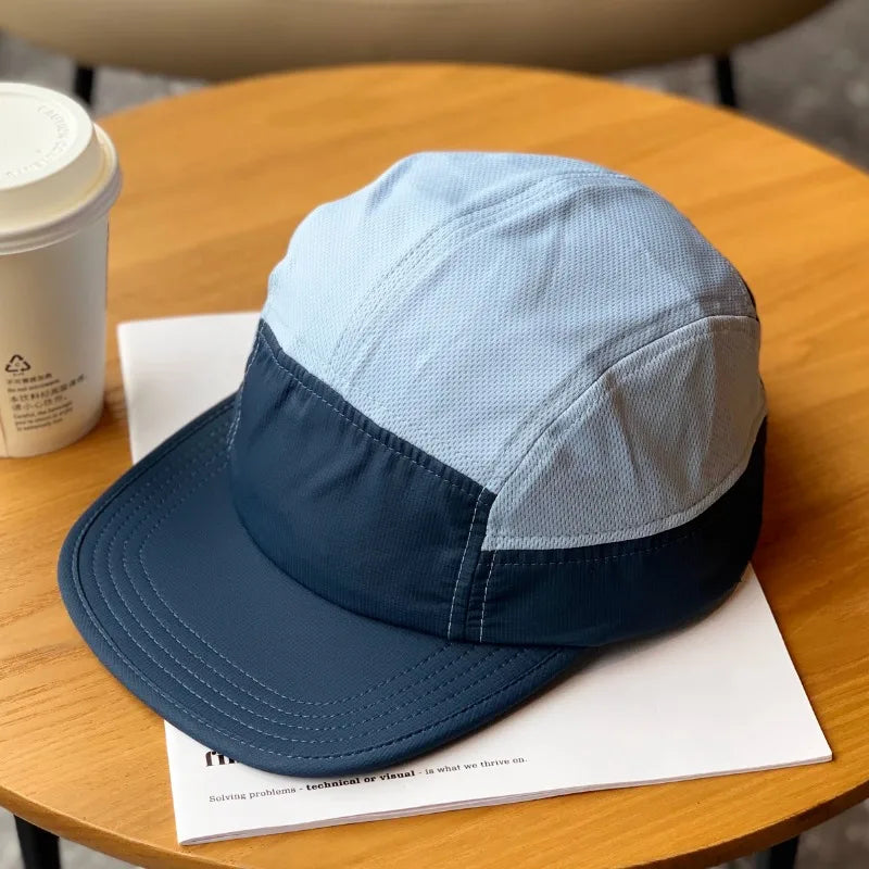 Custome Logo Personalized Quick-drying Five-panel Flat-brimmed Hat Men and Women Outdoor Breathable Sports Sunshade Baseball Cap