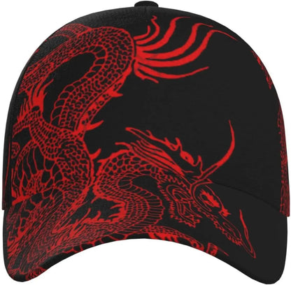 Dragon Snapback-Kappe, Herren-Baseballmützen, Herren-Sonnenhut, verstellbare, coole Trucker-Kappe für Damen und Herren