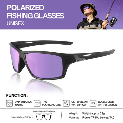 KAPVOE Outdoor Polarized Fishing Sunglasses Beach Ocean Sea Fishing Cycling UV400 MTB Sunglasses Bicycle Sports Hiking Eyewear
