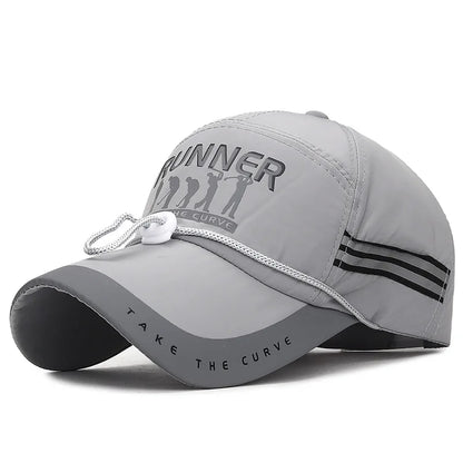 Men's Peaked Cap Adjustable Breathable Sports Cap Long Brim Sunscreen Baseball Cap For Men Fashion Boy Snapback Hat Caps