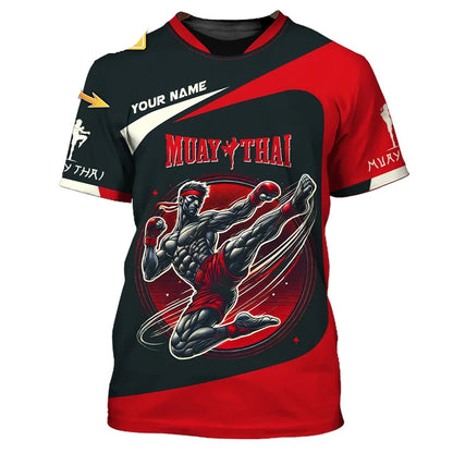 Μοντέρνο νέο γραφικό T-shirt Muay Thai για άνδρες, 3D εκτύπωση με γραφικό τίγρης και δράκου, προσωποποιημένο με όνομα, καλοκαιρινό T-shirt για γυμναστήριο και fitness