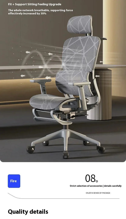 Gaming Chair Office Desk Ergonomic Computer Adjustable Armrests 3D Headrest Chair Lift Chair Back Can Tilt Back with Foot Pedals