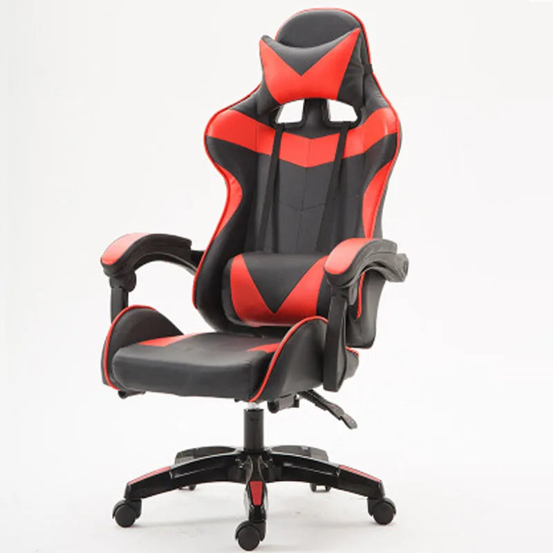Ergonomic RGB Gaming Chair PU Leather Racing Computer Chair with Adjustable Height, Linkage Armrests, Reclining Office Gamer Chair