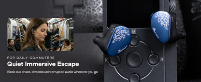 Linsoul Kiwi Ears Cadenza II IEM 10mm Titanium Dynamic Driver HiFi Earphones with KARS 2.0 & Detachable Cable