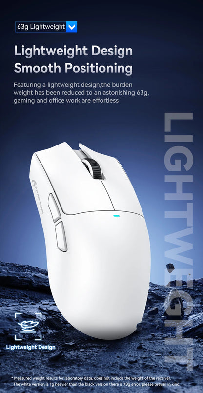 ATTACK SHARK X11SE Wireless Gaming Mouse Tri-Mode, 63g Superlight Gaming Mouse with PAW3311 Sensor, 22000 DPI, Bluetooth 5.2, 2.4G Wireless & Wired RGB Gaming Mouse
